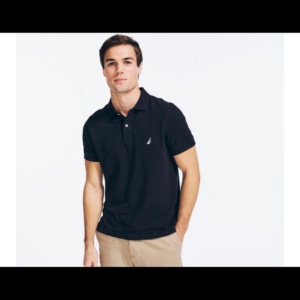 NAUTICA SLIM FIT POLO SHIRT BLACK